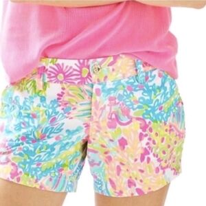 Lilly Pulitzer 3" Lovers Coral Shorts Size 8